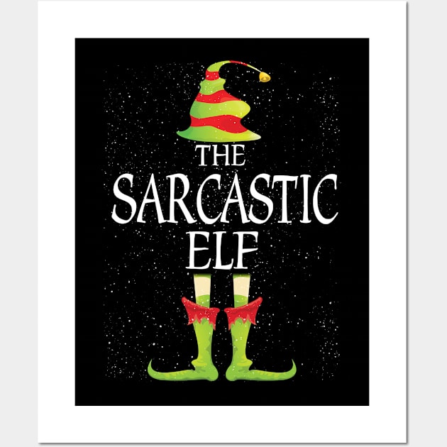 Sarcastic Elf Family Matching Christmas Group Funny Gift Wall Art by Davishasari